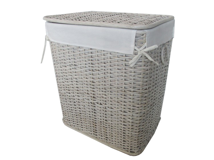 26-0033/1 CESTO PORTABIANCHERIA IN RATTAN DECAPATO BIANCO CESTO  PORTABIANCHERIA PORTAGIOCHI VIMINI RATTAN MIDOLLINO BAULE [26-0033/1] -  €60.00 : Dal Pozzo Shop, Cesteria Arredamento Rattan